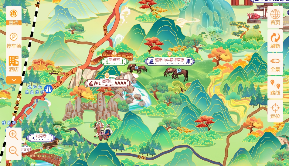浙江手绘地图：智慧景区智能化需求的深度挖掘